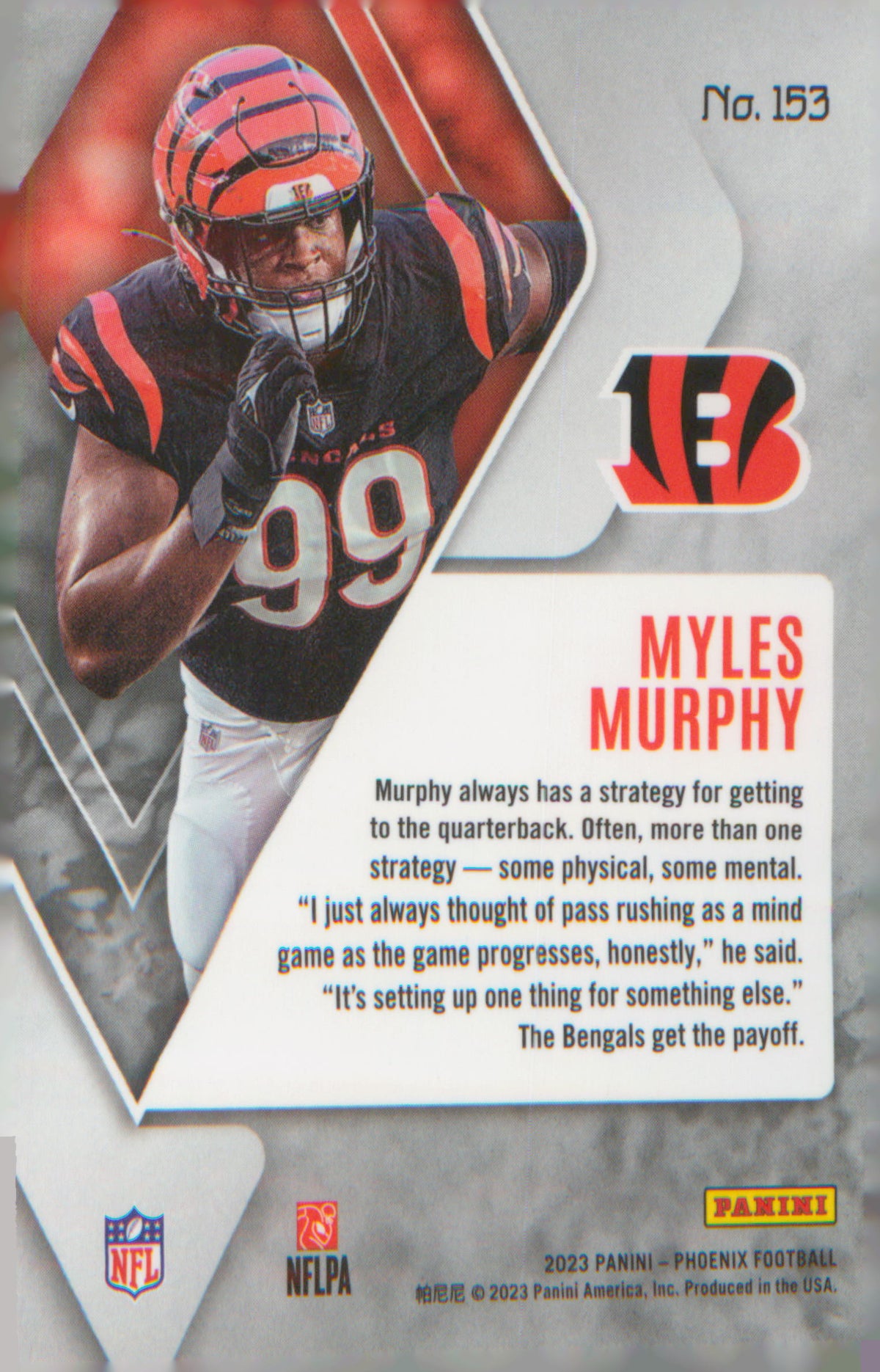 Football 2023 Panini Phoenix #153 Myles Murphy RC RC