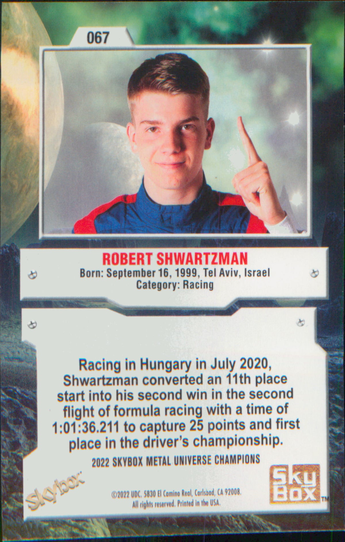 2022 SkyBox Metal Universe Champions #067 Robert Shwartzman