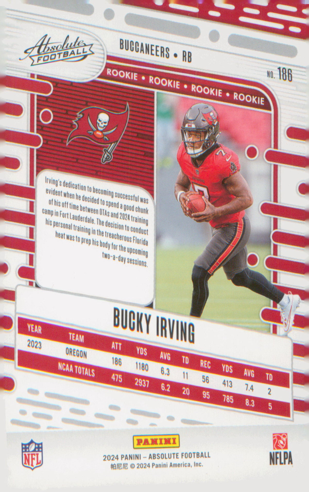 Football 2024 Panini Absolute Retail #186 Bucky Irving RC RC