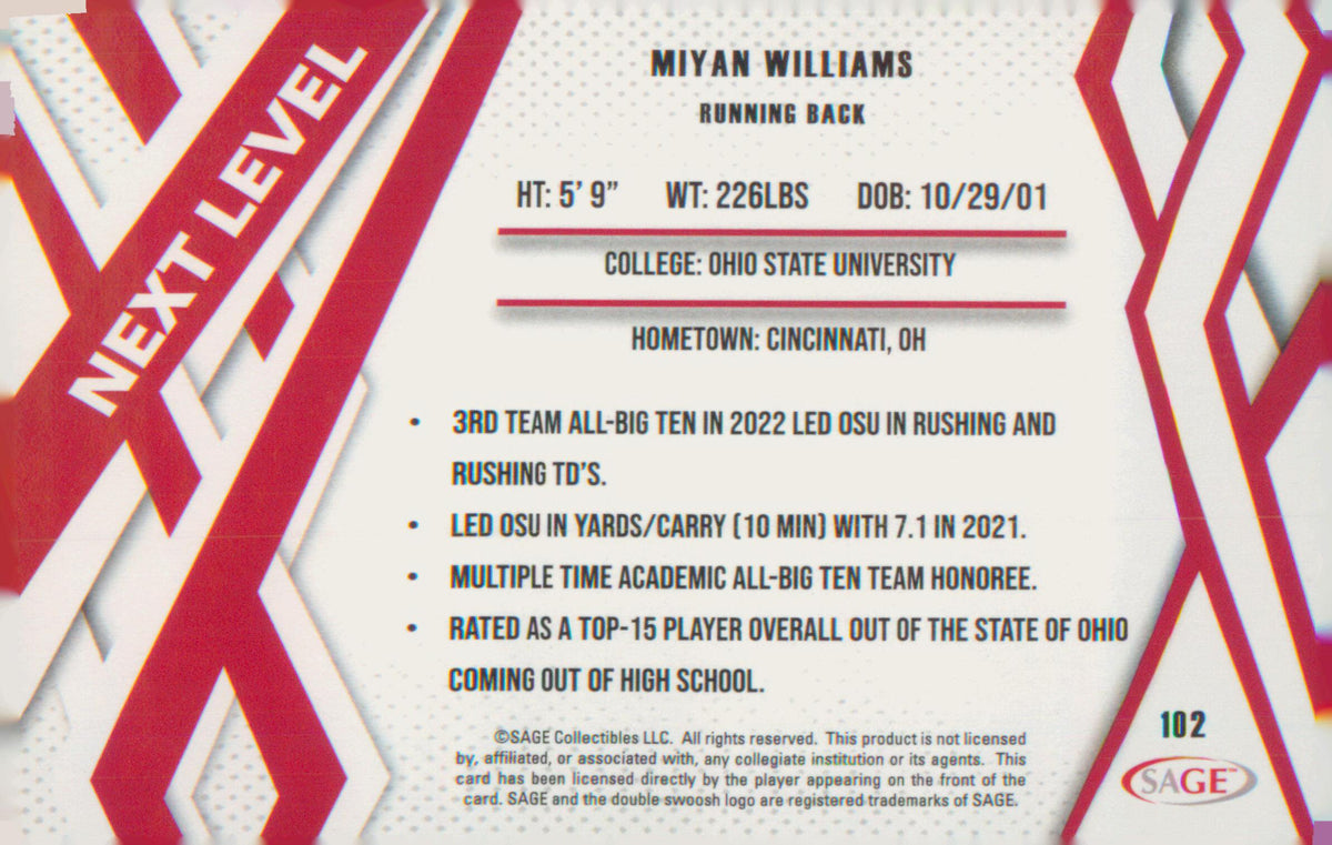Football 2024 SAGE HIT Red #89 Trey Benson