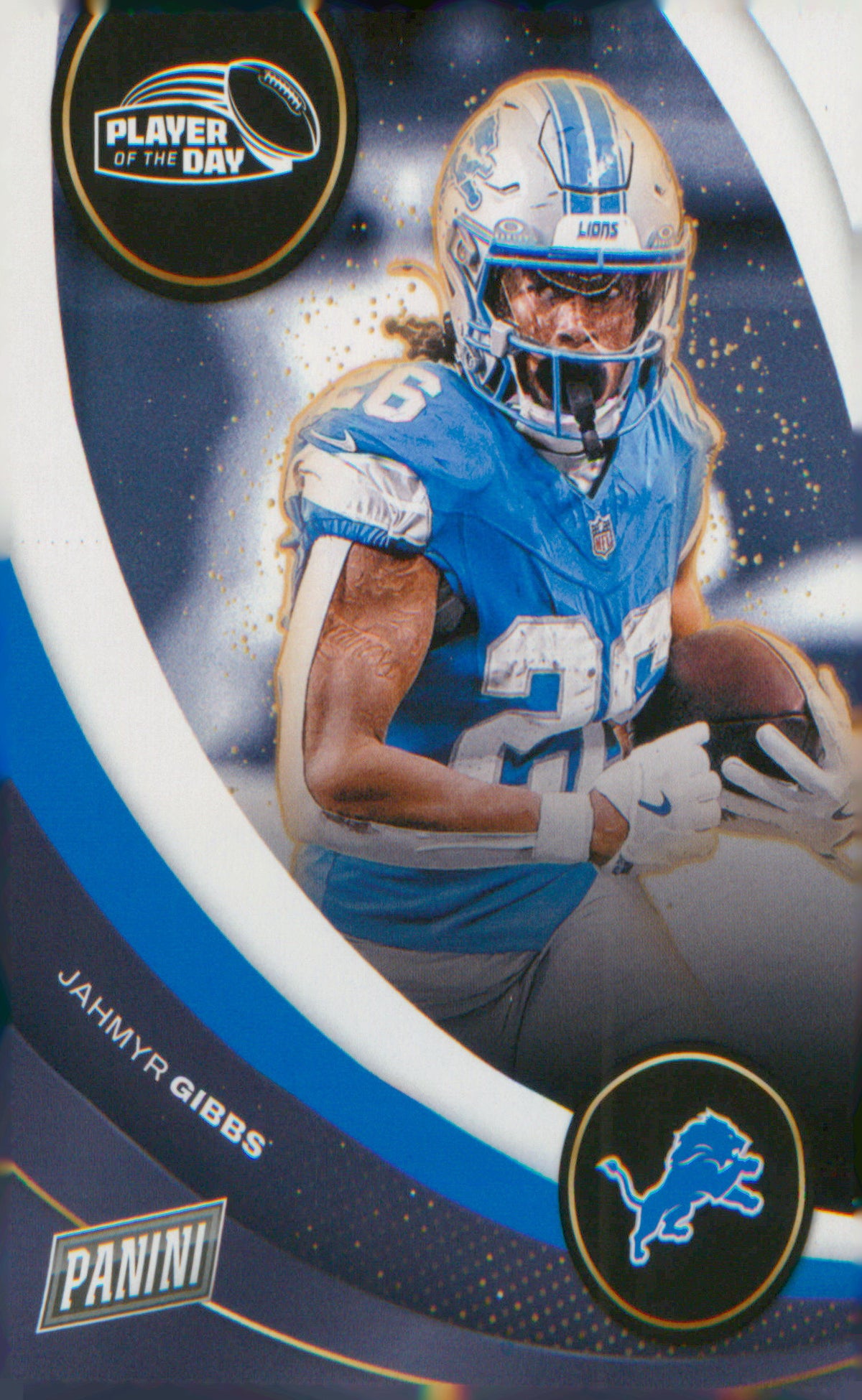 Football 2024 Panini Player of the Day #38 Jahmyr Gibbs