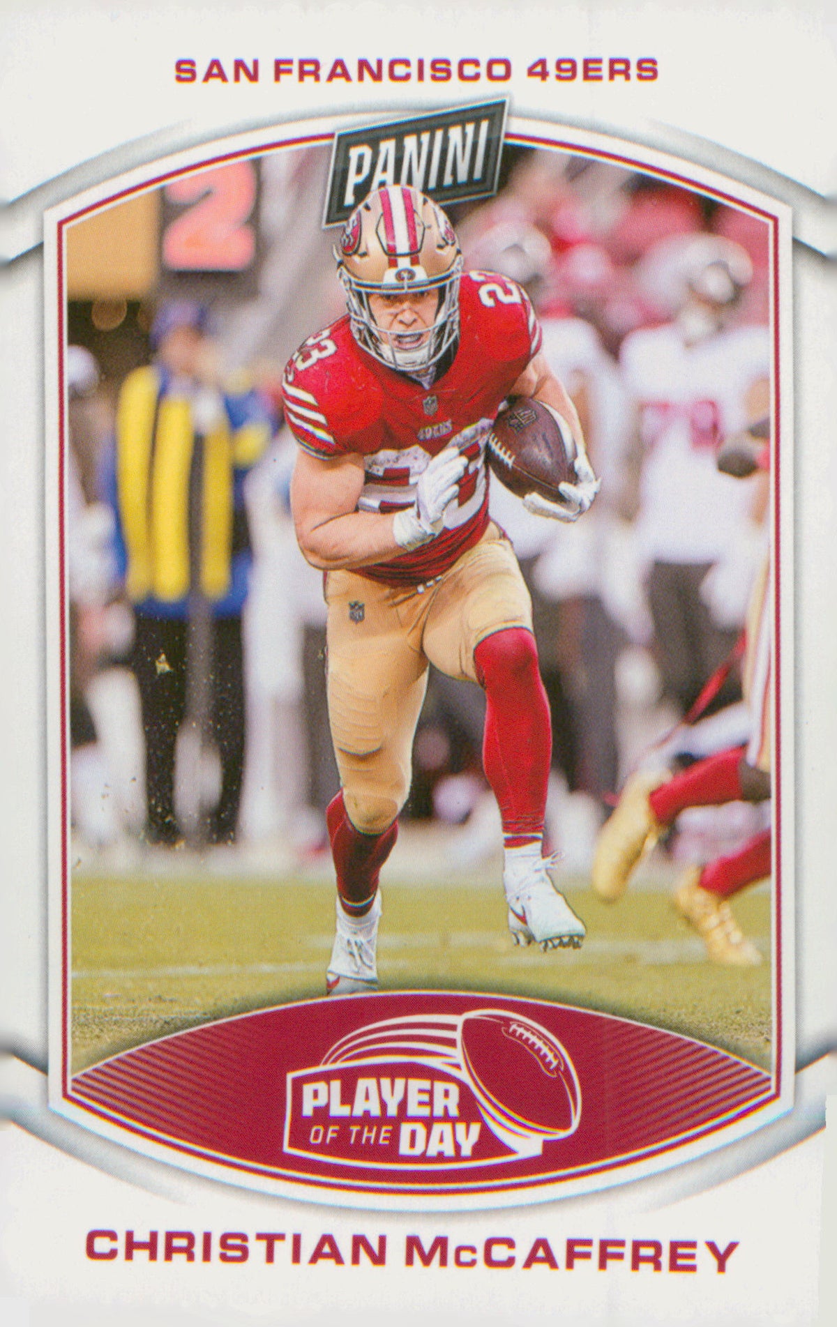 Football 2023 Panini NFL Player of the Day #14 Christian McCaffrey