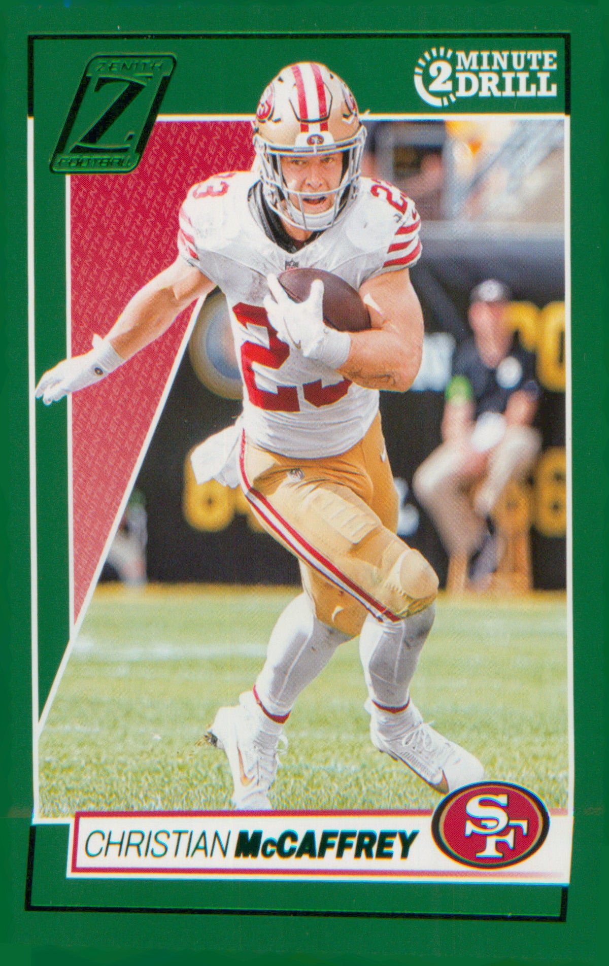 Football 2024 Panini Zenith Two Minute Drill #88 Christian McCaffrey