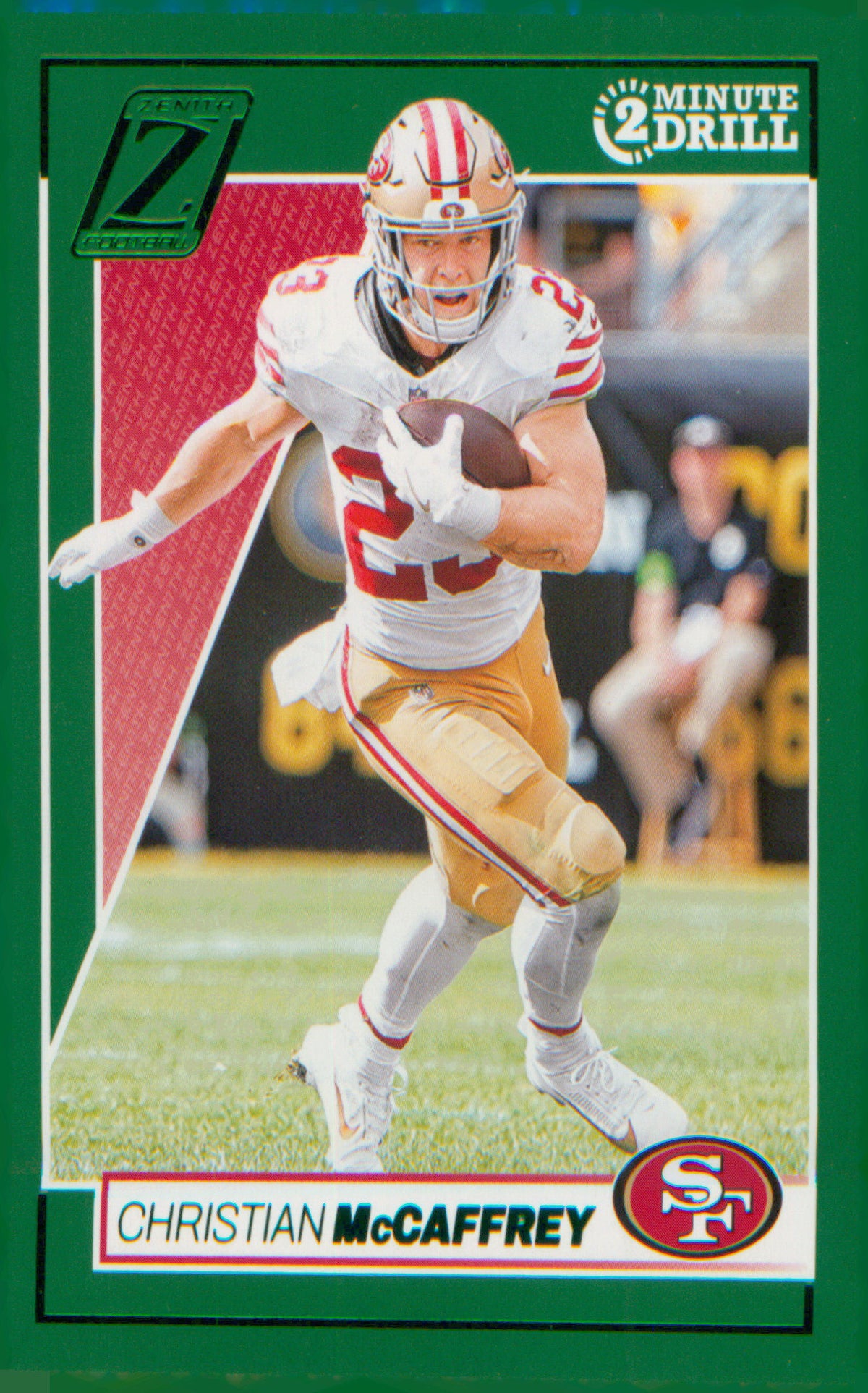 Football 2024 Panini Zenith Two Minute Drill #88 Christian McCaffrey