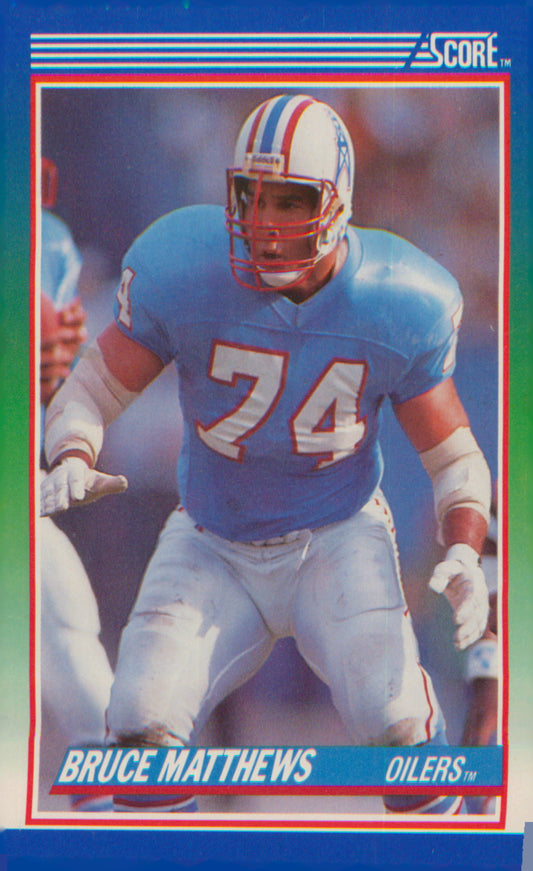 Football 1990 Score #93 Bruce Matthews