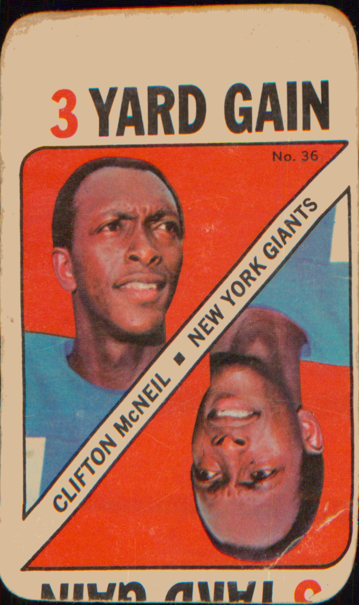 Football 1971 Topps Game Inserts #36 Clifton McNeil