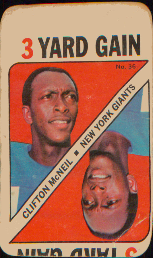 Football 1971 Topps Game Inserts #36 Clifton McNeil