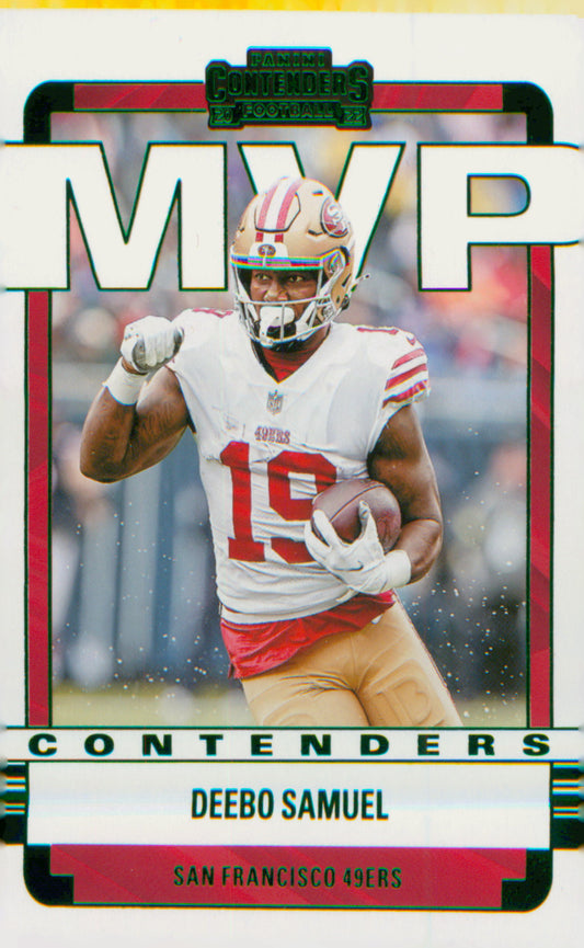 2022 Panini Contenders MVP Contenders Green #MVP-DSM Deebo Samuel