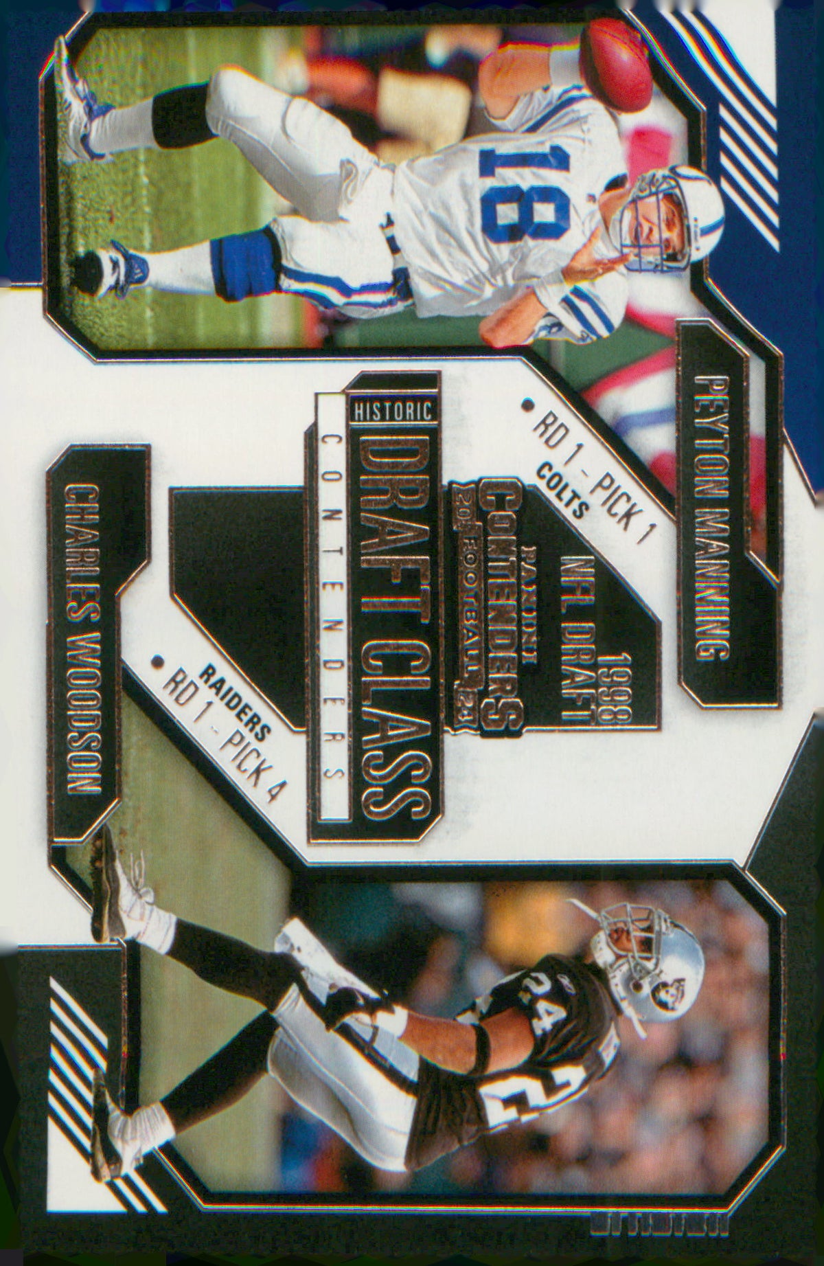 2024 Panini Contenders Historic Draft Class #17 Charles Woodson / Peyton Manning