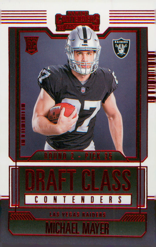 Football 2023 Panini Contenders Draft Class Contenders Red #17 Michael Mayer