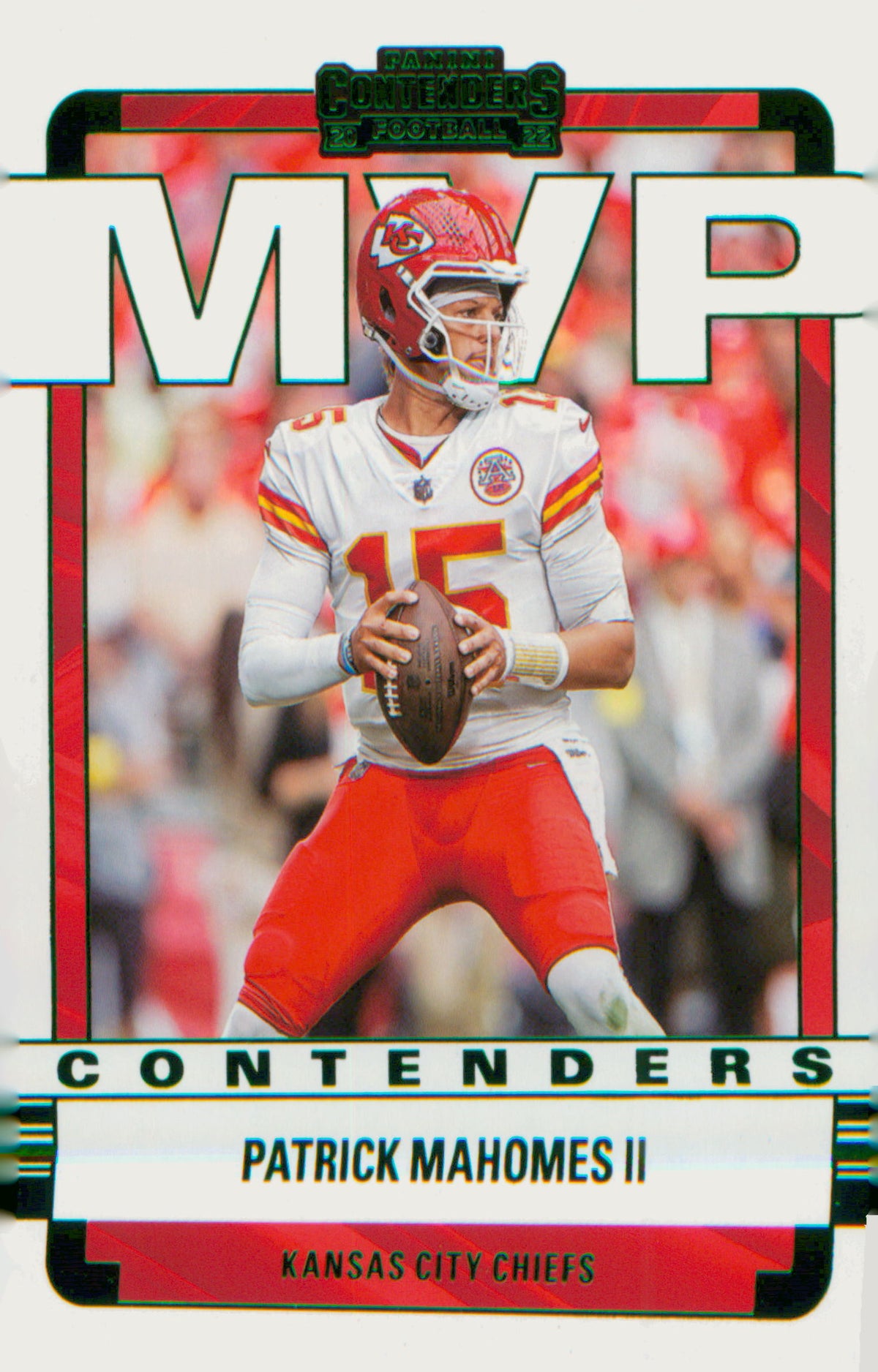 2022 Panini Contenders MVP Contenders Emerald #MVP-PMA Patrick Mahomes II