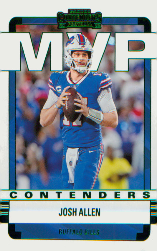 Football 2022 Panini Contenders MVP Contenders Emerald #MVP-JAL Josh Allen
