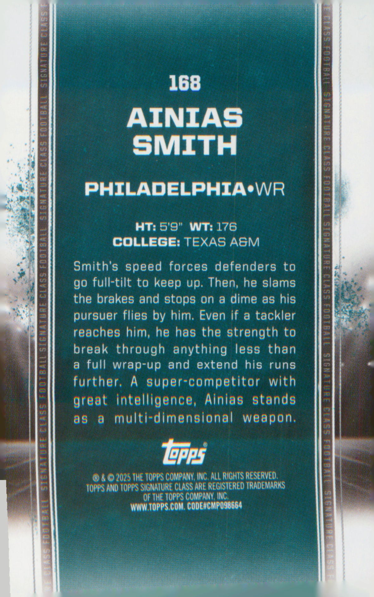 2024 Topps Signature Class Bronze #168 Ainias Smith RC RC