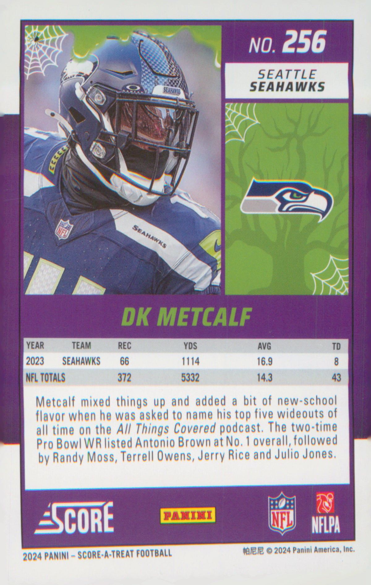 Football 2024 Score-A-Treat Green Bats #256 DK Metcalf