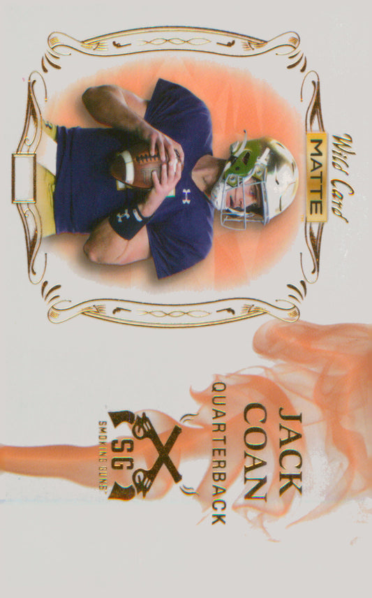 Football 2022 Wild Card Matte Smoking Guns White/Orange #SG-4 Jack Coan
