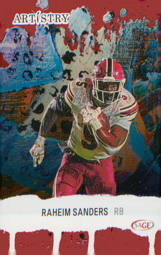 Football 2025 SAGE Artistry Red #77 Justin Barron