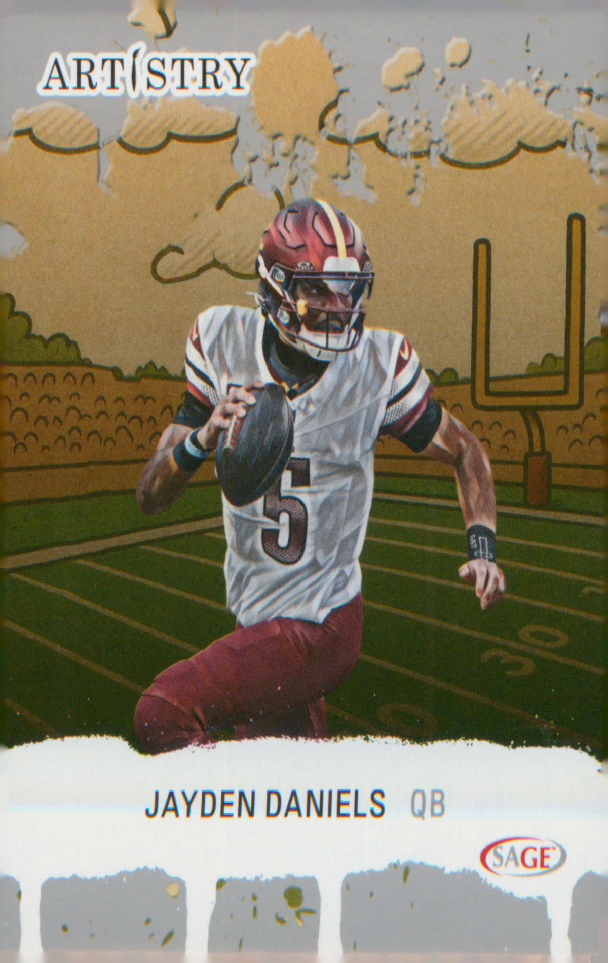Football 2025 SAGE Artistry Silver #5 Jayden Daniels