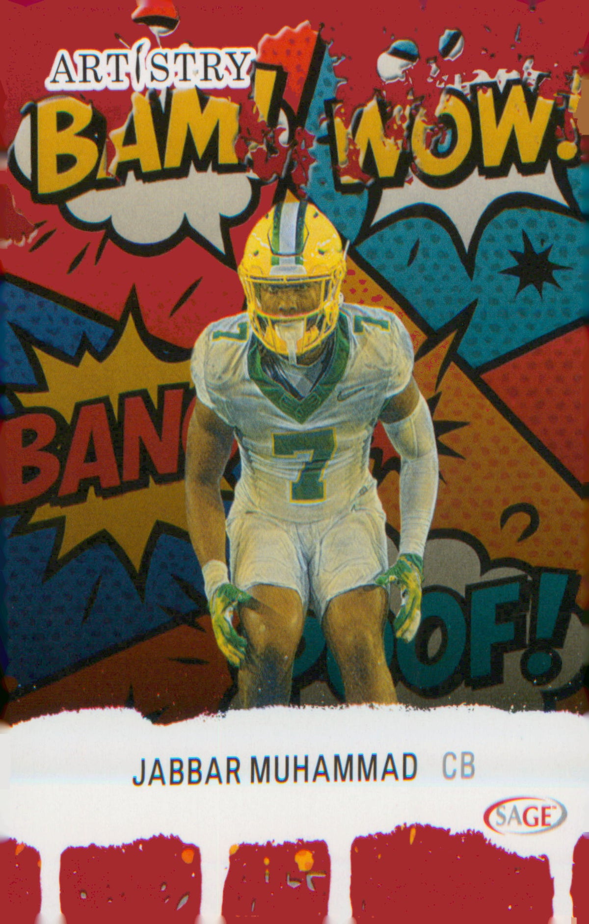Football 2025 SAGE Artistry Bam Wow #54 Jabbar Muhammad