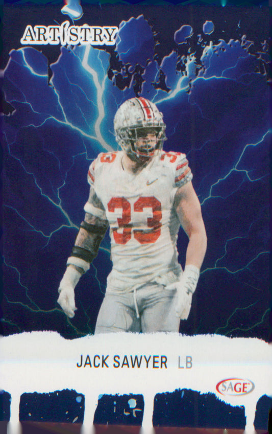 Football 2025 SAGE Artistry Blue #32 Jack Sawyer