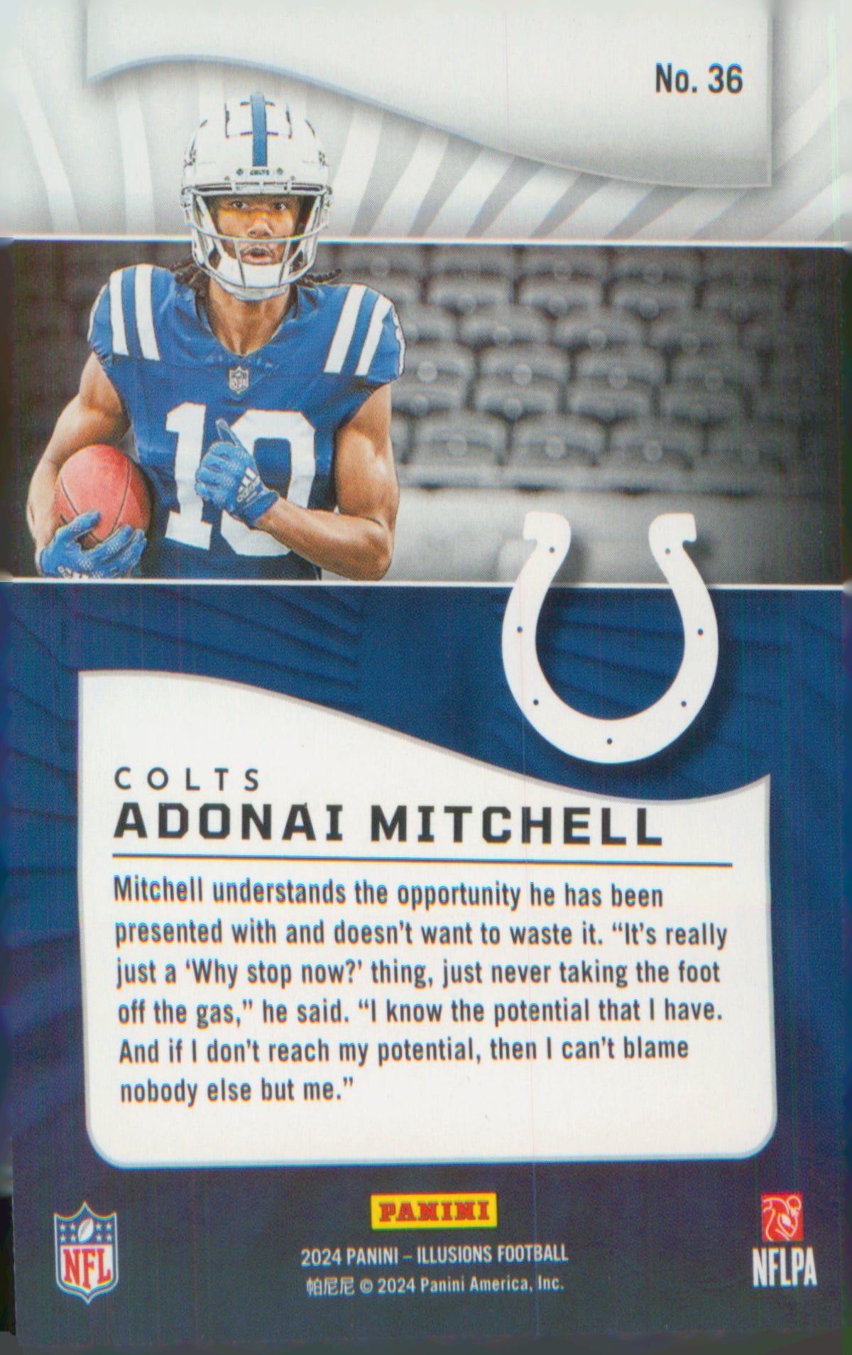 2024 Panini Illusions #36 Adonai Mitchell RC RC