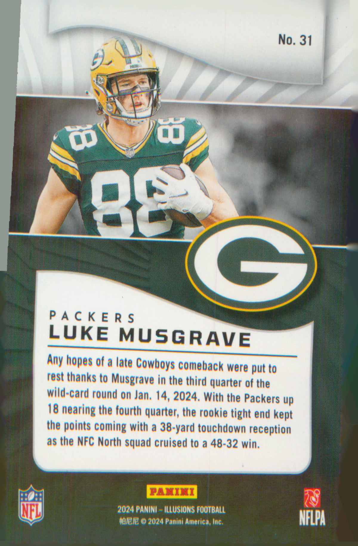 2024 Panini Illusions #31 Luke Musgrave