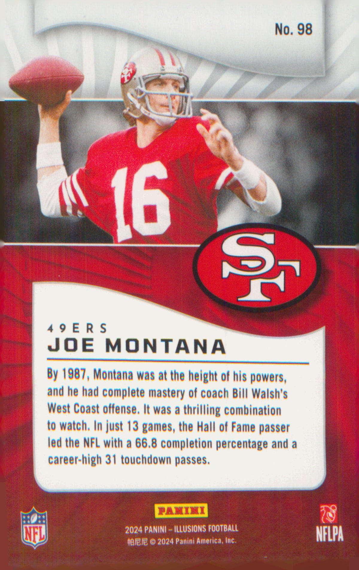 2024 Panini Illusions #98 Joe Montana