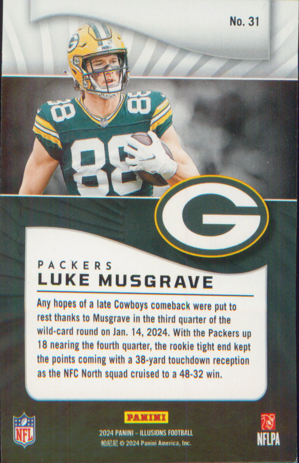 2024 Panini Illusions Orange Trophy Collection #31 Luke Musgrave