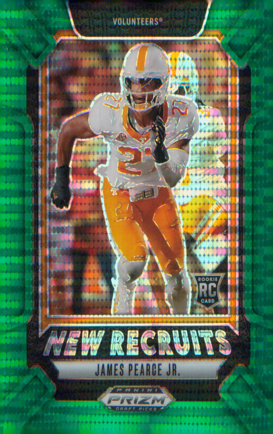 2025 Panini Prizm Draft Picks New Recruits Green Pulsar 20 James Pearce Jr.#/49
