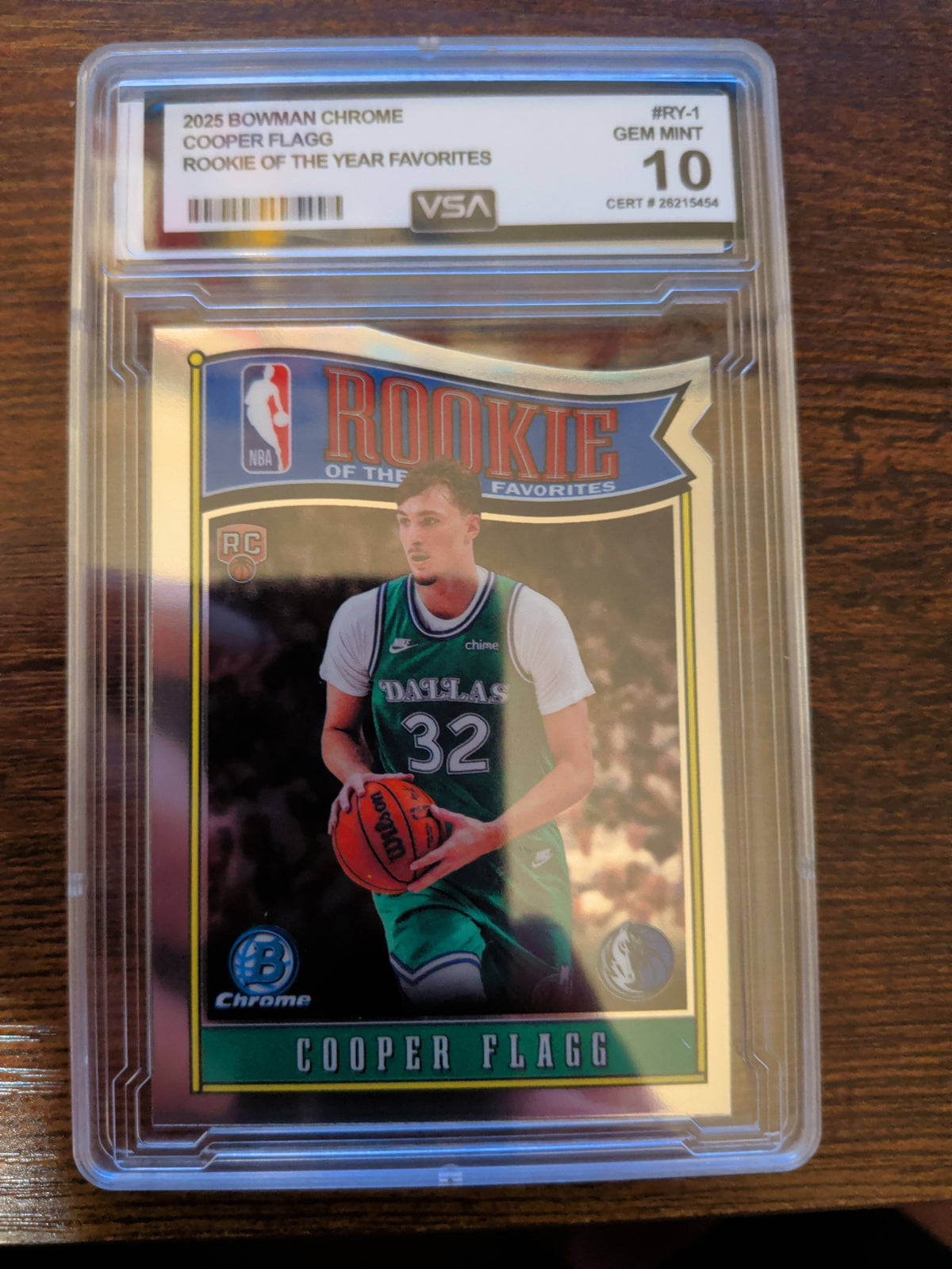 2025-26 Bowman Rookie of the Year Favorites #RY-1 Cooper Flagg GEM MINT 10