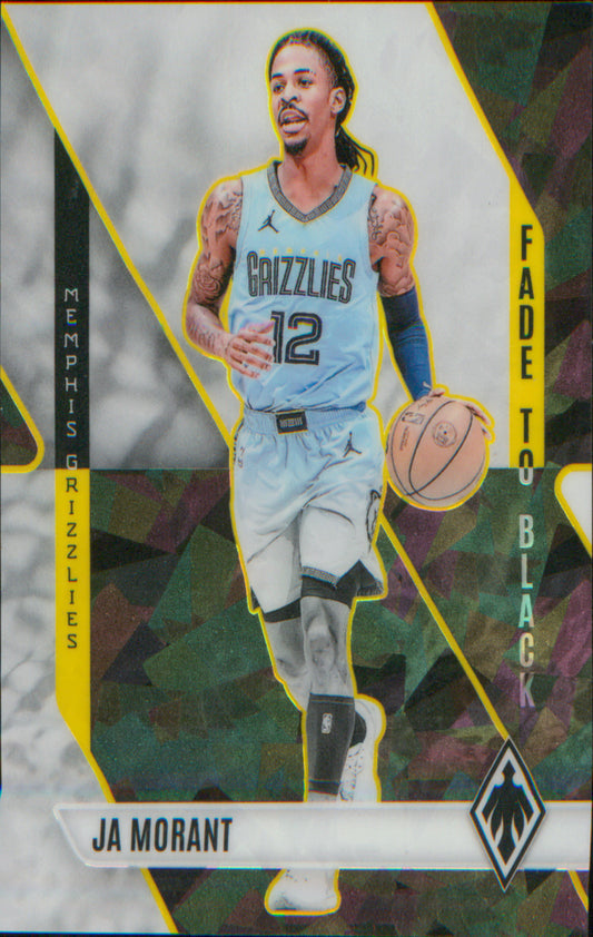 2023-24 Panini Phoenix Fade To Black Phoenix White Ice #15 Ja Morant SN #/125