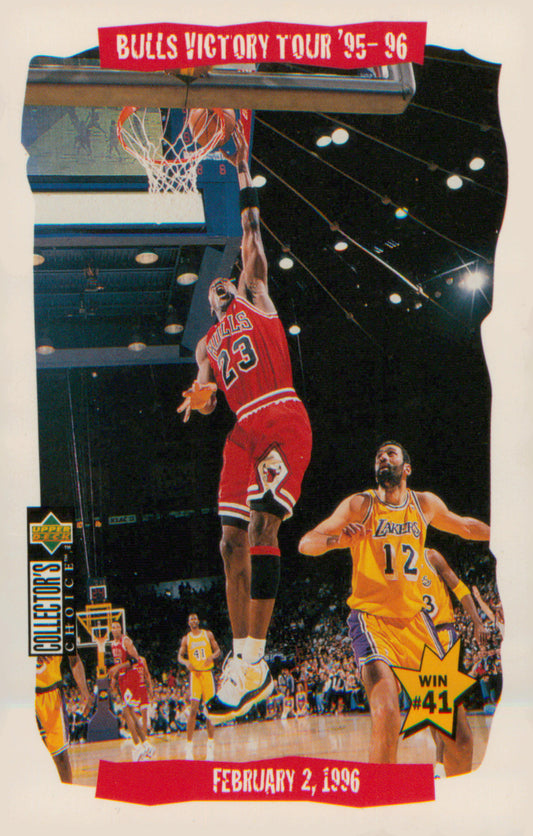 1996-97 Collector's Choice #25 Bulls Victory Tour '95-96: Win #41