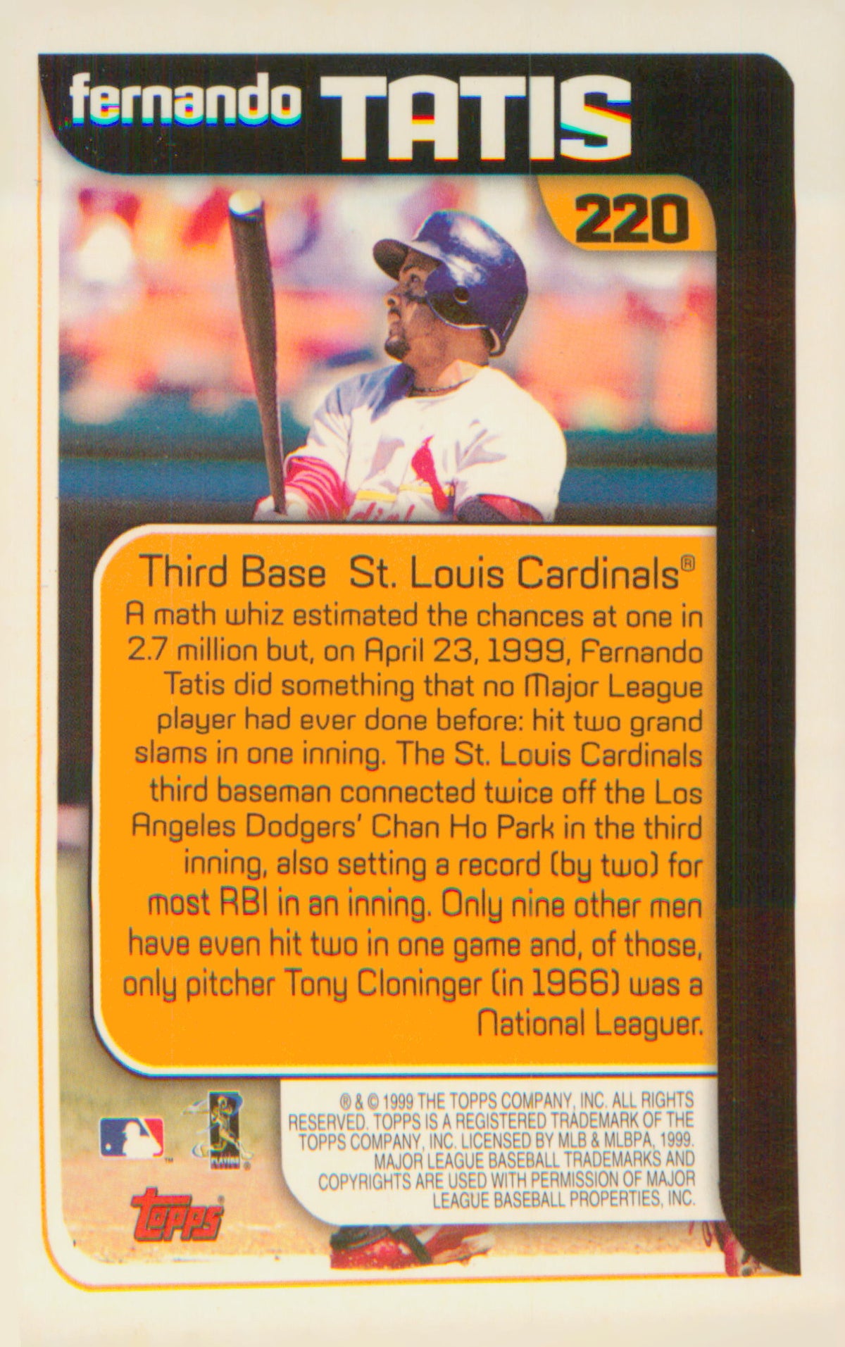 2000 Topps #220 Fernando Tatis