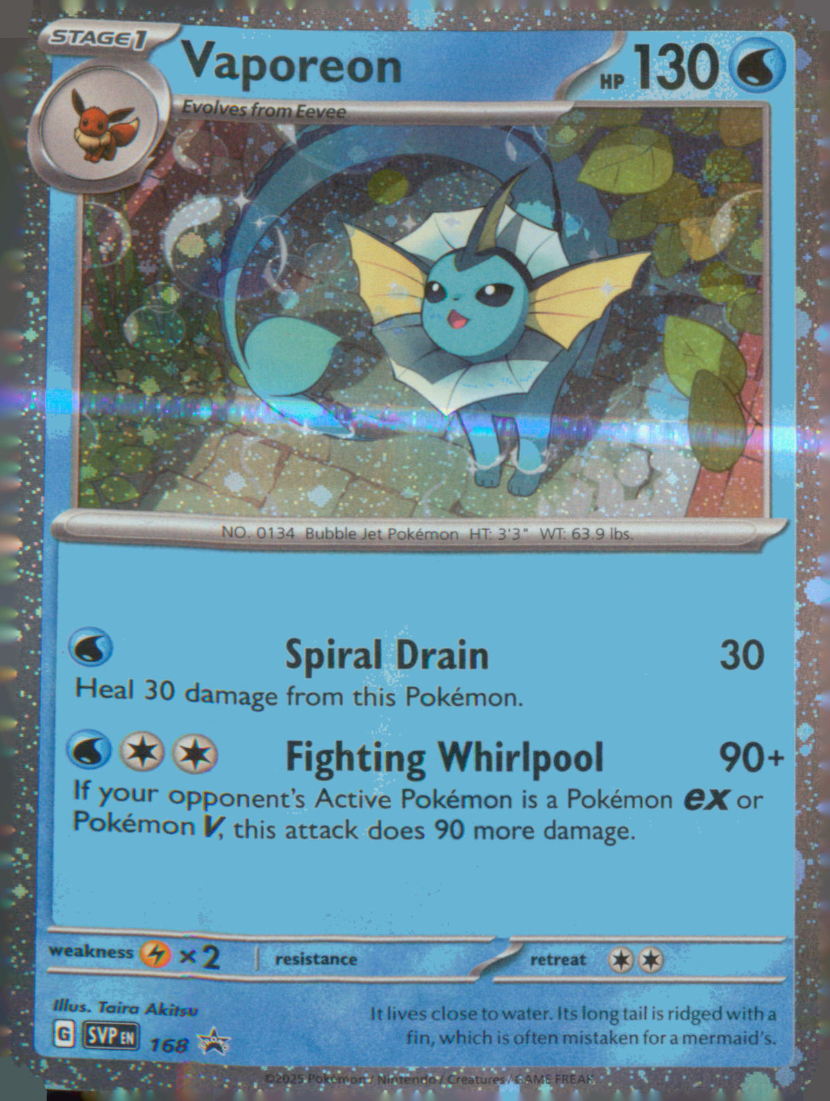 SV: Scarlet & Violet Promo Cards #168 Vaporeon Promo, Holo