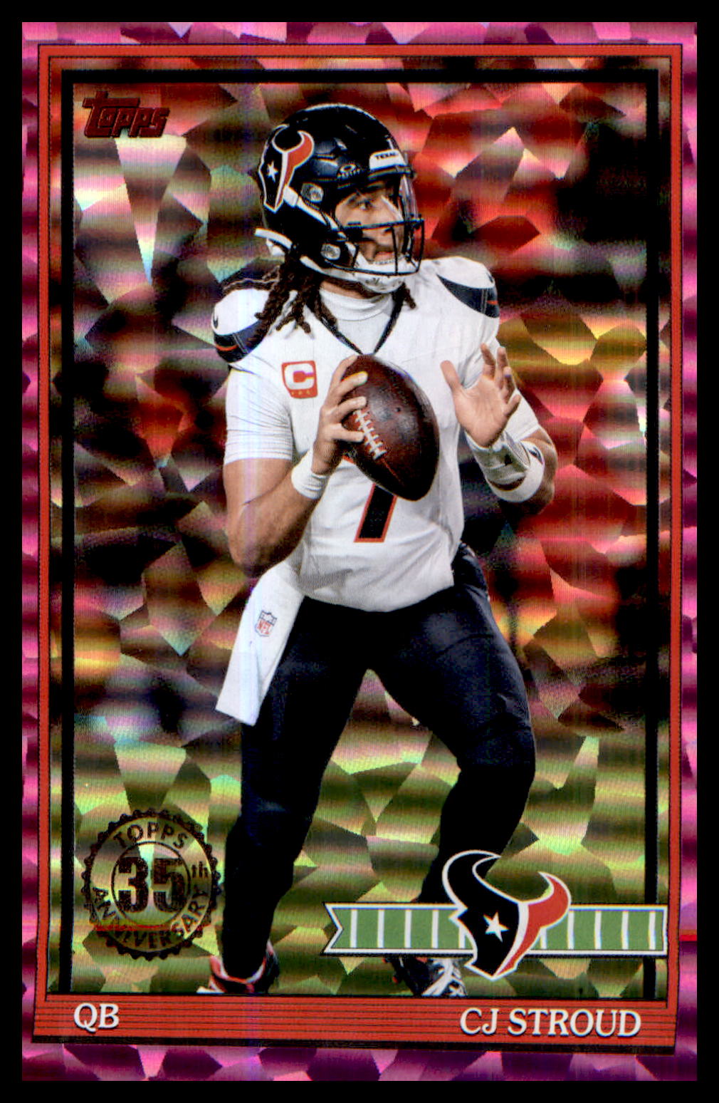 2026 Topps 1991 Topps Flagship Football Pink Crackle Foil #91TF-45 CJ Stroud