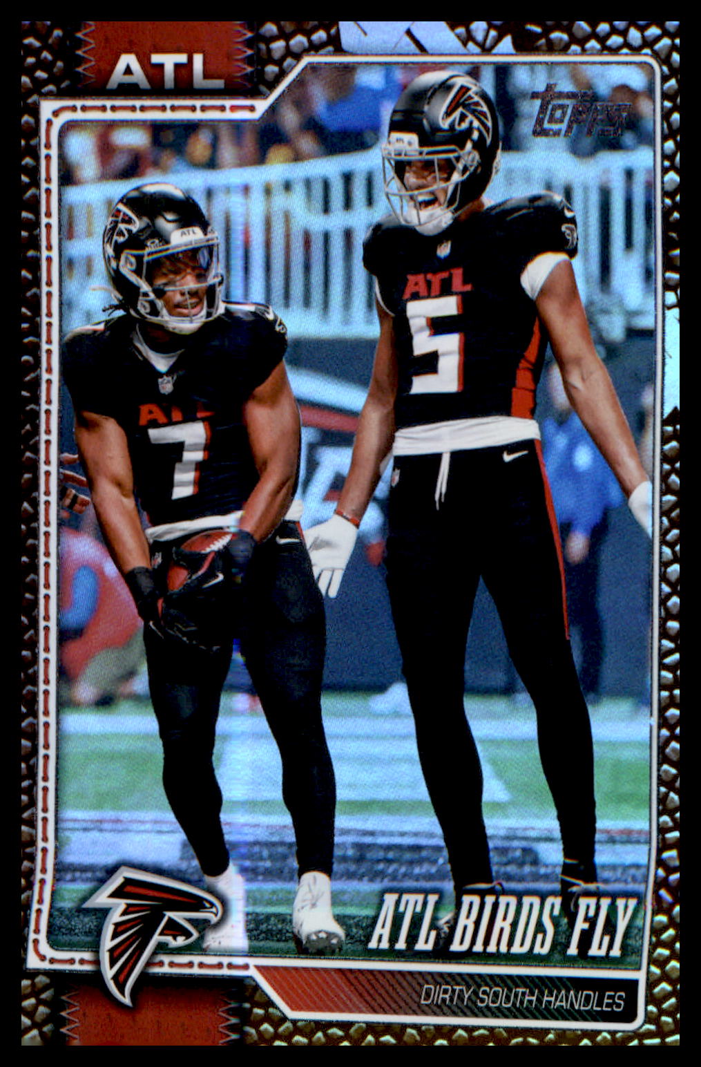 2026 Topps Flagship Football Football Border Rainbow Foil #298 ATL Birds Fly