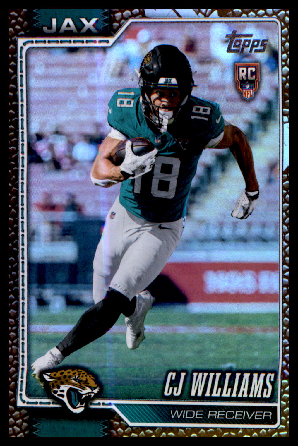 2026 Topps Flagship Football Football Border Rainbow Foil #394 CJ Williams