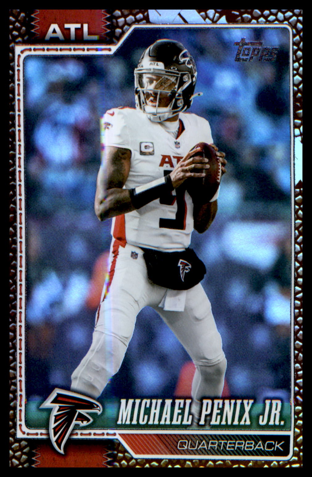 2026 Topps Flagship Rainbow Foil Football Border #8 Michael Penix Jr.