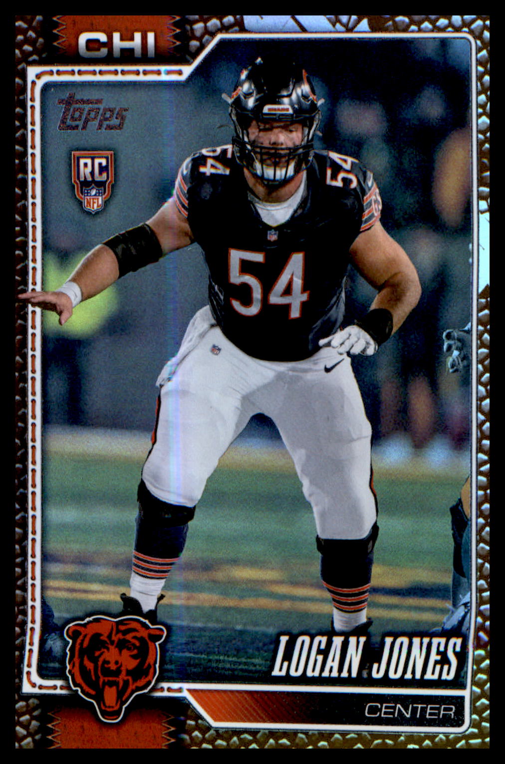 2026 Topps Flagship Football Rainbow Foil Football Border #359 Logan Jones