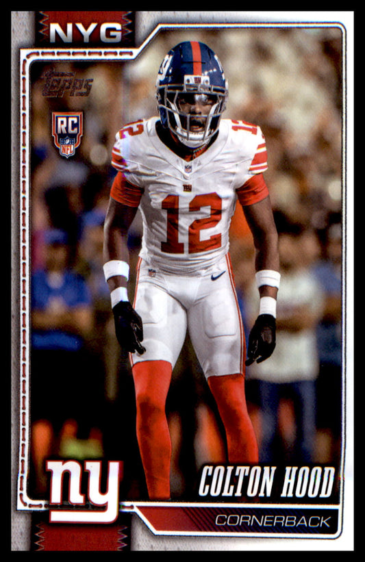 2026 Topps Flagship Football Rookie Card # Colton Hood