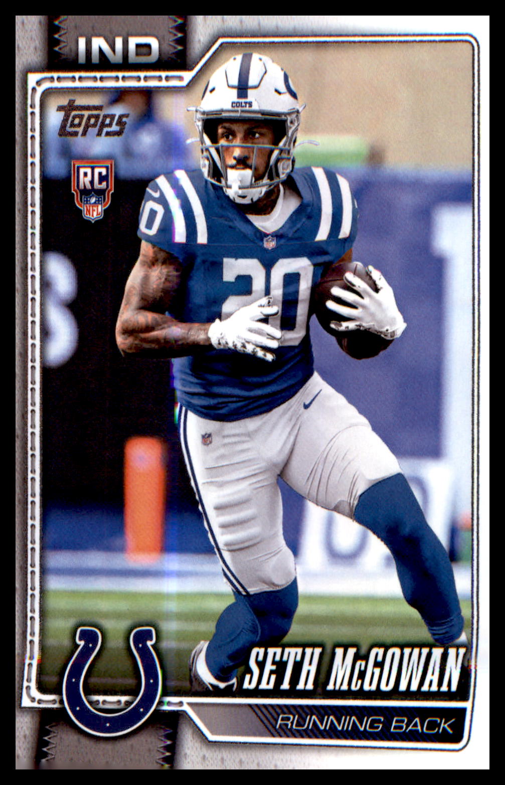 2026 Topps Flagship Football Rookie Card # Seth McGowan