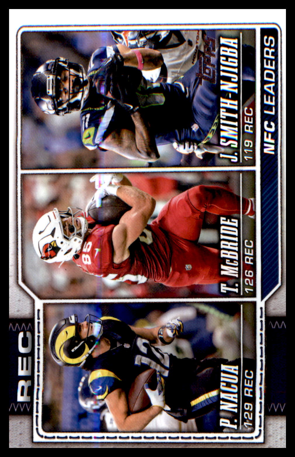 2026 Topps Flagship #283 NFC Rec Leaders - Nacua, McBride, Smith -Njigba