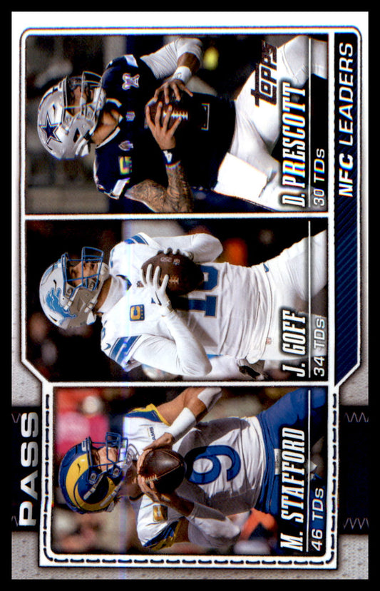 2026 Topps Flagship Football #281 NFC Passing Leaders - Stafford, Goff, Prescott