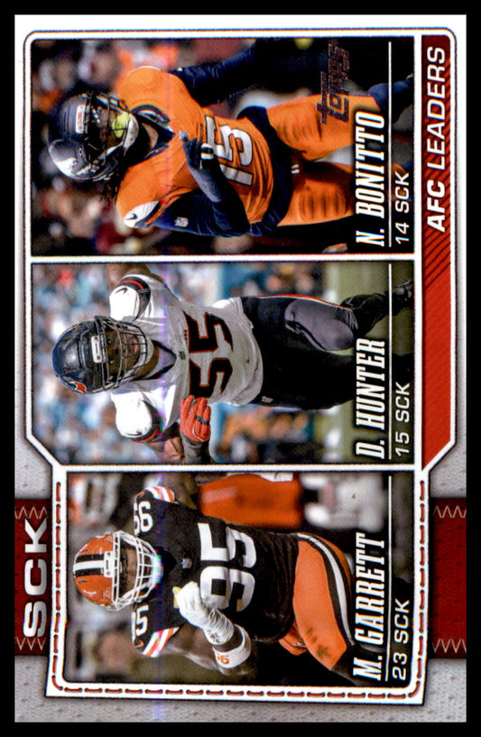 2026 Topps Flagship Football #288 AFC Sack Leaders - Garrett, Hunter, Bonitto