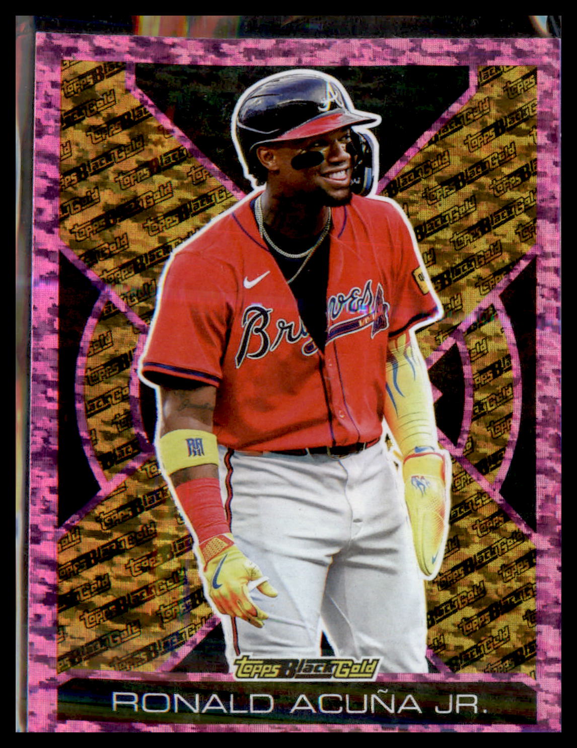 2025 Topps Update Topps Black Gold Pink Foil #BG-5 Ronald Acuña Jr.