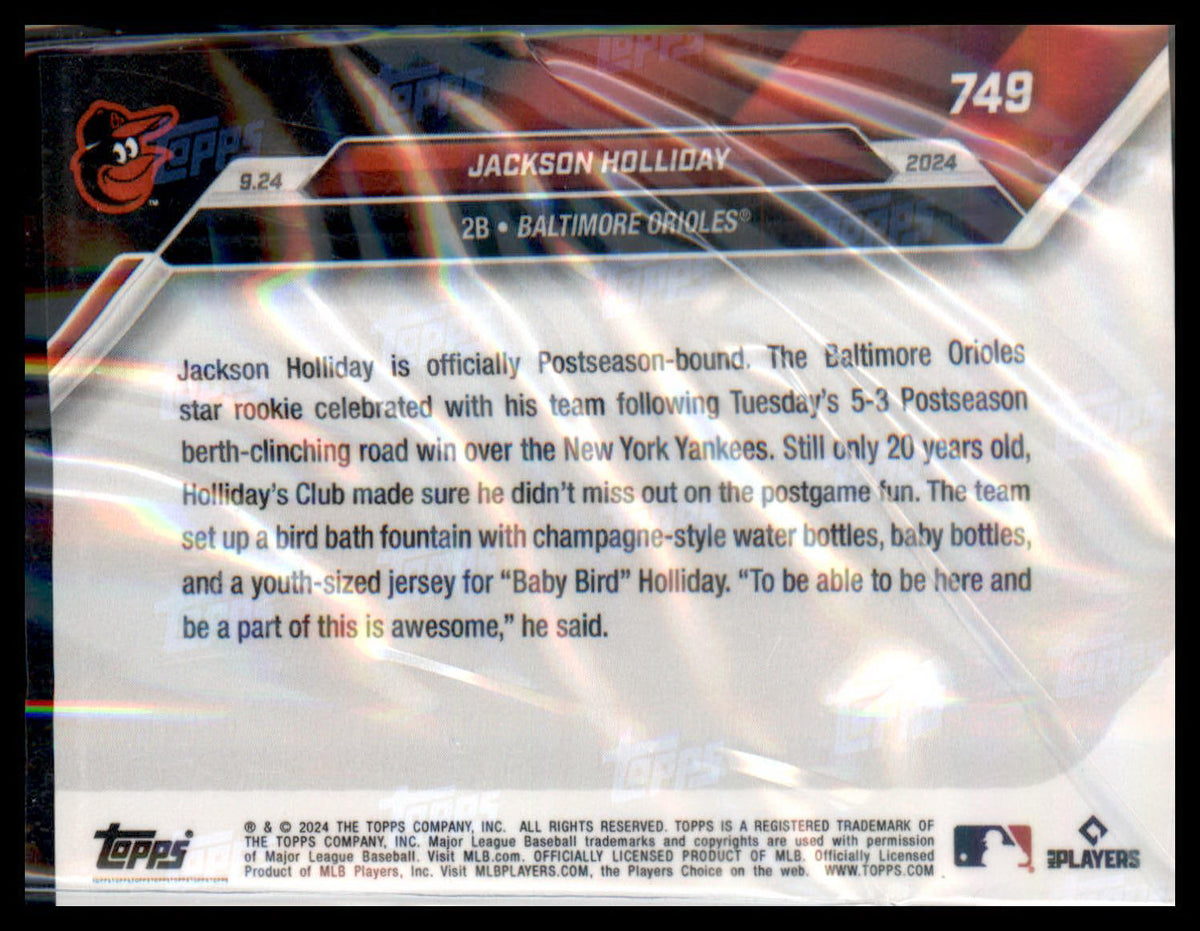 2024 Topps Now #749 Jackson Holliday