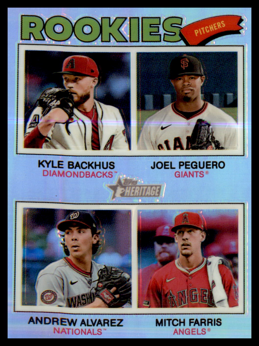 2026 Topps Heritage Chrome Refractors #393 2026 Rookie Pitchers