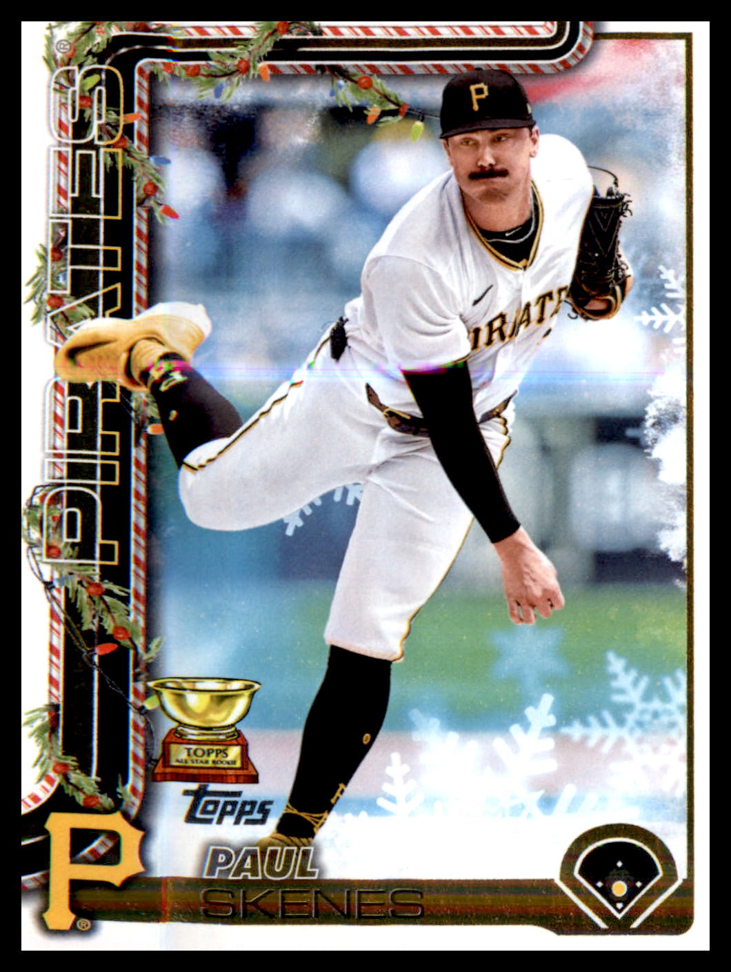 2025 Topps Holiday Green Holiday Plaid #H70 Paul Skenes