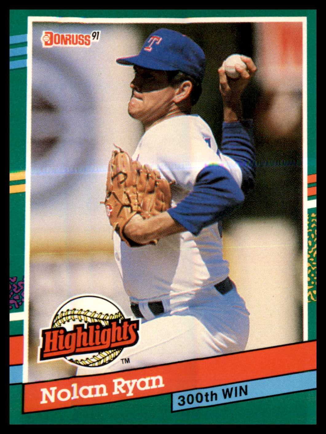 1991 Donruss Bonus Cards 300th Win #BC-15 Nolan Ryan
