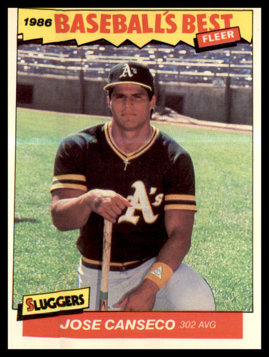 1986 Fleer Baseball's Best Sluggers vs. Pitchers #5 Jose Canseco