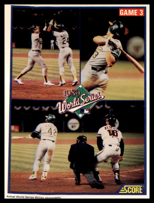 1990 Score #702 1989 World Series Game 3